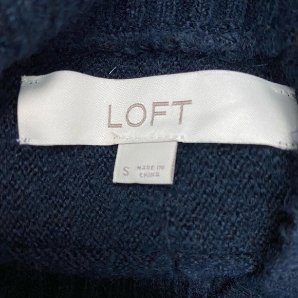Loft Navy Blue Soft Hi-Low Hem Sweater - Picture 6 of 7